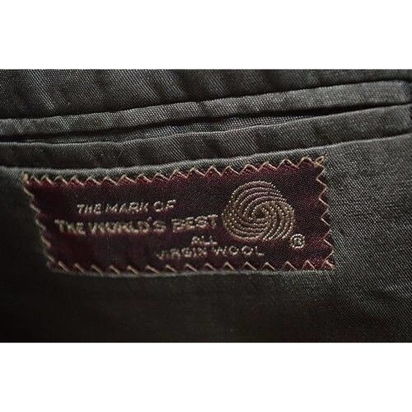 Chaps Ralph Lauren Gray Striped 2 Btn Wool Sport Coat Blazer Jacket 42 Regular - Picture 11 of 12